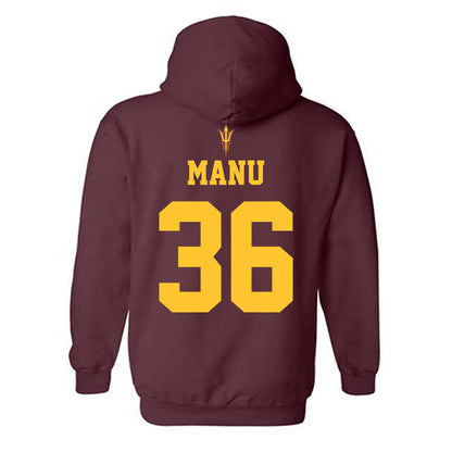 Arizona State - NCAA Football : Salesi Manu - Fashion Shersey Hooded Sweatshirt-1
