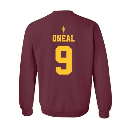 Arizona State - NCAA Football : Elijah ONeal - Fashion Shersey Crewneck Sweatshirt-1