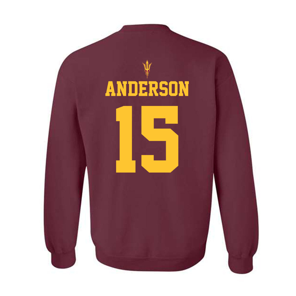 Arizona State - NCAA Football : Khamari Anderson - Fashion Shersey Crewneck Sweatshirt-1