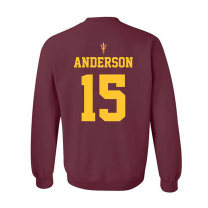 Arizona State - NCAA Football : Khamari Anderson - Fashion Shersey Crewneck Sweatshirt-1