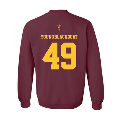 Arizona State - NCAA Football : Prayer Young-Blackgoat - Fashion Shersey Crewneck Sweatshirt-1