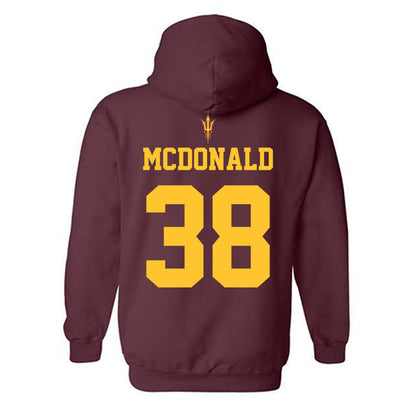 Arizona State - NCAA Football : Kyan McDonald - Fashion Shersey Hooded Sweatshirt-1