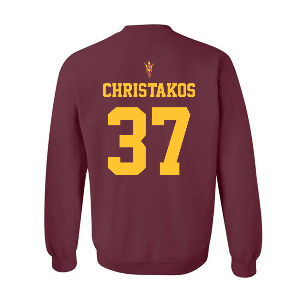 Arizona State - NCAA Football : Tommy Christakos - Activate The Valley Crewneck Sweatshirt-1
