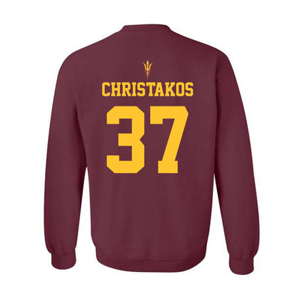 Arizona State - NCAA Football : Tommy Christakos - Activate The Valley Crewneck Sweatshirt-1