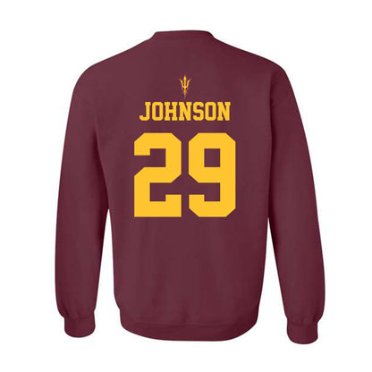 Arizona State - NCAA Football : Plas Johnson - Activate The Valley Crewneck Sweatshirt-1