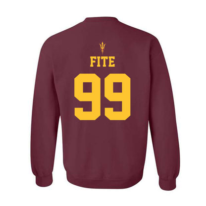 Arizona State - NCAA Football : CJ Fite - Activate The Valley Crewneck Sweatshirt-1