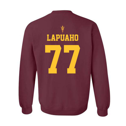 Arizona State - NCAA Football : Siosaia Leni Lapuaho - Activate The Valley Crewneck Sweatshirt-1