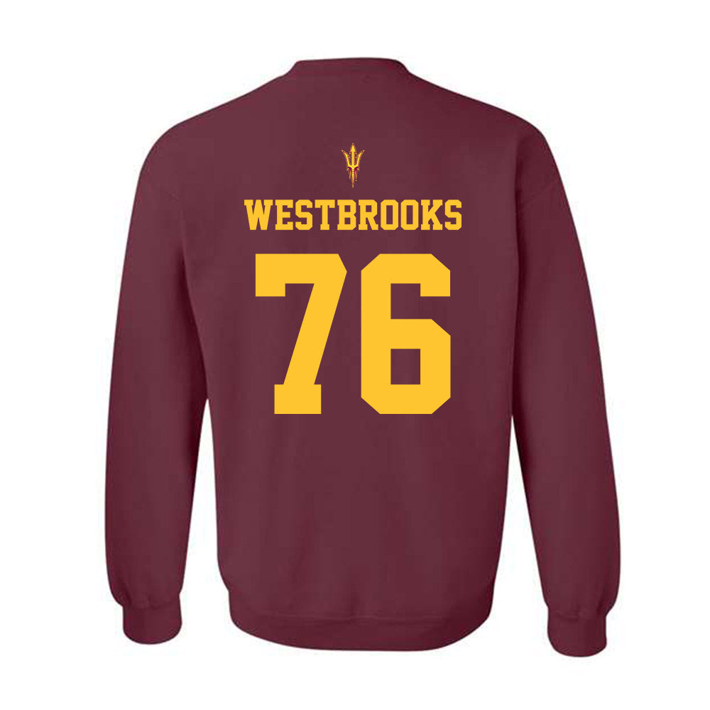Arizona State - NCAA Football : Champ Westbrooks - Activate The Valley Crewneck Sweatshirt-1