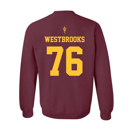 Arizona State - NCAA Football : Champ Westbrooks - Activate The Valley Crewneck Sweatshirt-1