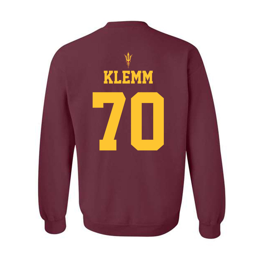 Arizona State - NCAA Football : Jalen Klemm - Activate The Valley Crewneck Sweatshirt-1
