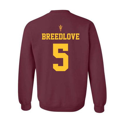 Arizona State - NCAA Football : Kyndrich Breedlove - Activate The Valley Crewneck Sweatshirt-1