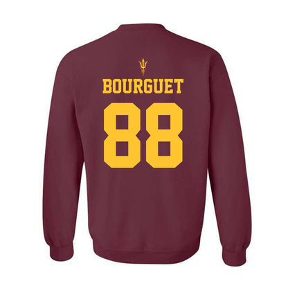 Arizona State - NCAA Football : Coben Bourguet - Activate The Valley Crewneck Sweatshirt-1