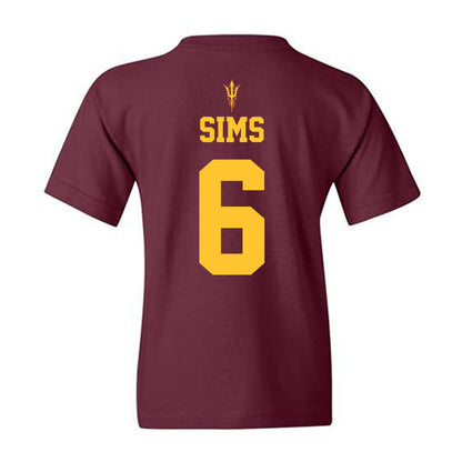 Arizona State - NCAA Football : Jeff Sims - Activate The Valley Youth T-Shirt-1