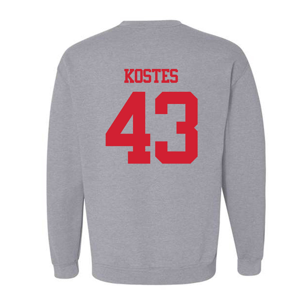 BU - NCAA Men's Lacrosse : Daine Kostes - Classic Shersey Crewneck Sweatshirt-1