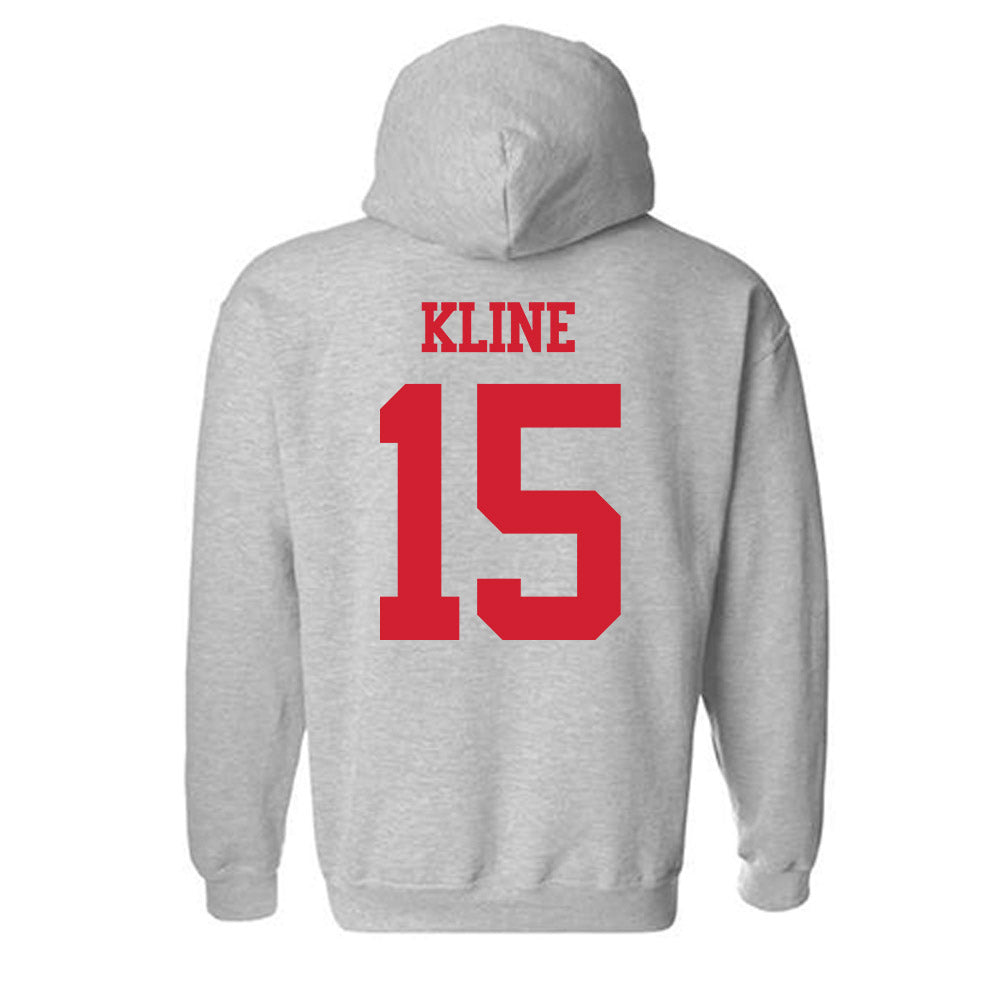 BU - NCAA Softball : Irys Kline - Classic Shersey Hooded Sweatshirt-1