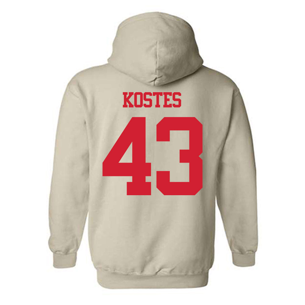 BU - NCAA Men's Lacrosse : Daine Kostes - Classic Shersey Hooded Sweatshirt-1