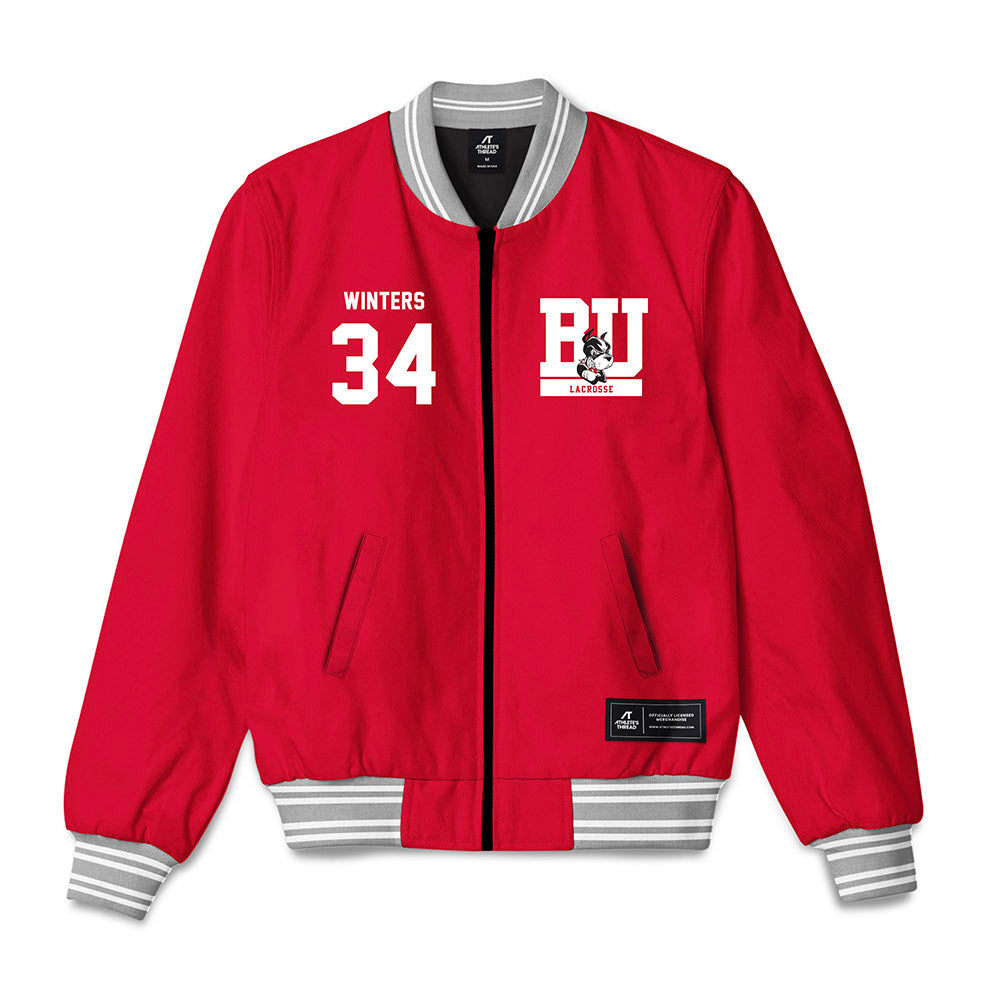 BU - NCAA Men's Lacrosse : Ryan Winters - Bomber Jacket-0