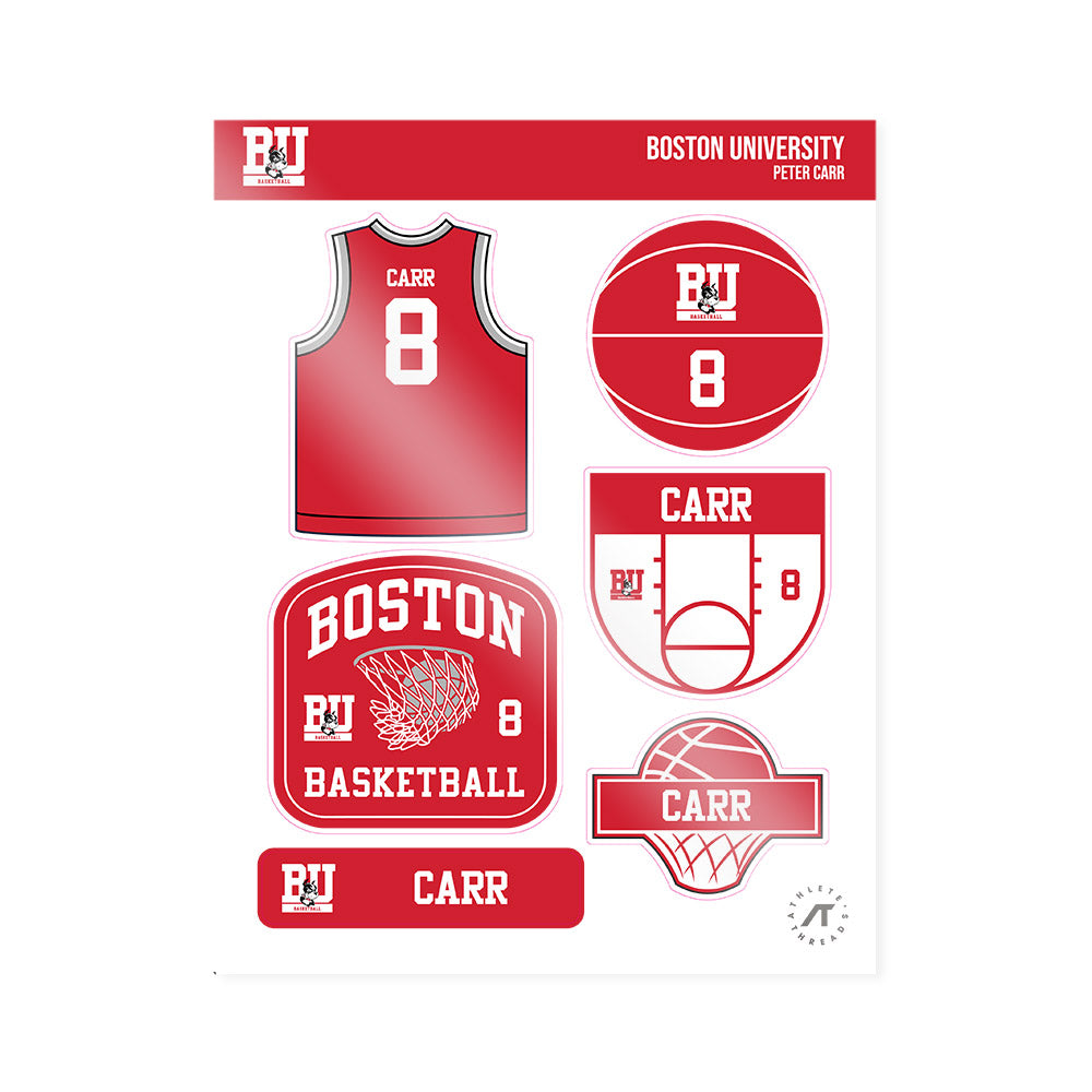 BU - NCAA Men's Basketball : Peter Carr - Sticker Sheet-0