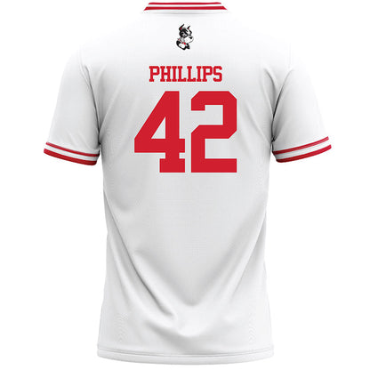 BU - NCAA Men's Lacrosse : Connor Phillips - White Lacrosse Jersey -1