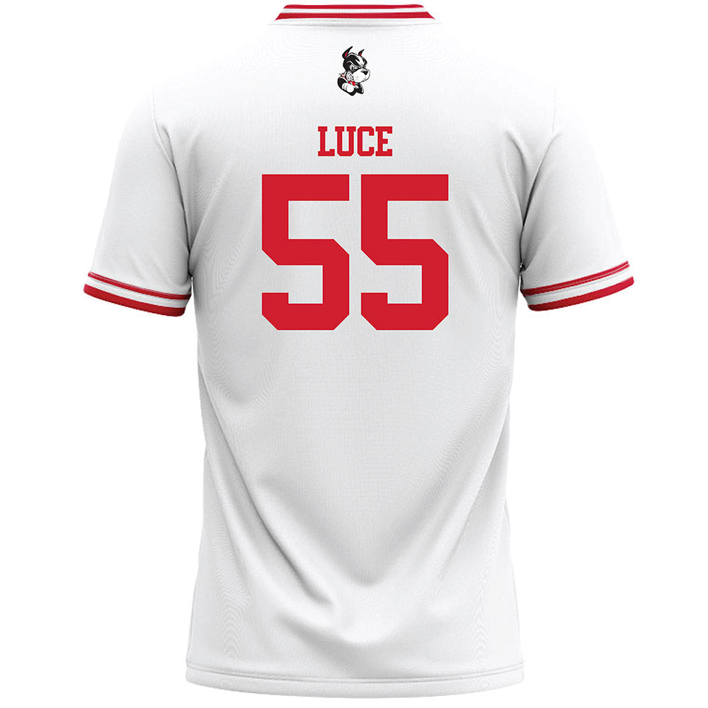 BU - NCAA Men's Lacrosse : Mike Luce - White Lacrosse Jersey -1