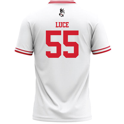 BU - NCAA Men's Lacrosse : Mike Luce - White Lacrosse Jersey -1