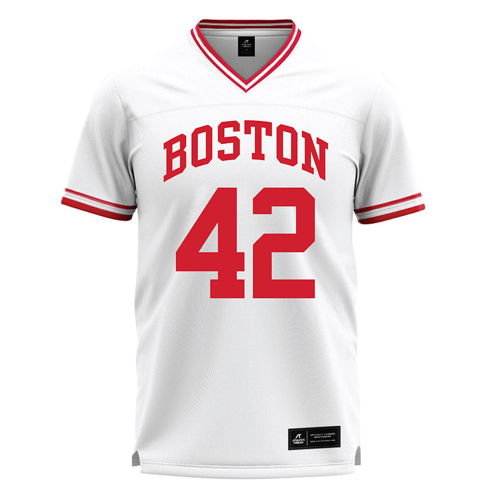 BU - NCAA Men's Lacrosse : Connor Phillips - White Lacrosse Jersey -0