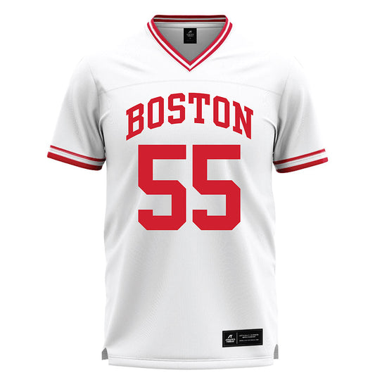 BU - NCAA Men's Lacrosse : Mike Luce - White Lacrosse Jersey -0