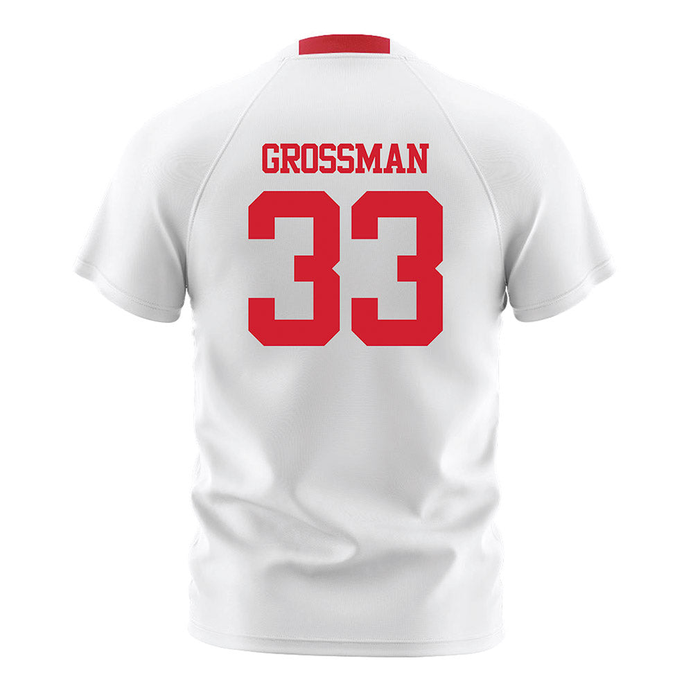 BU - NCAA Men's Soccer : Jack Grossman - White Soccer Jersey-1