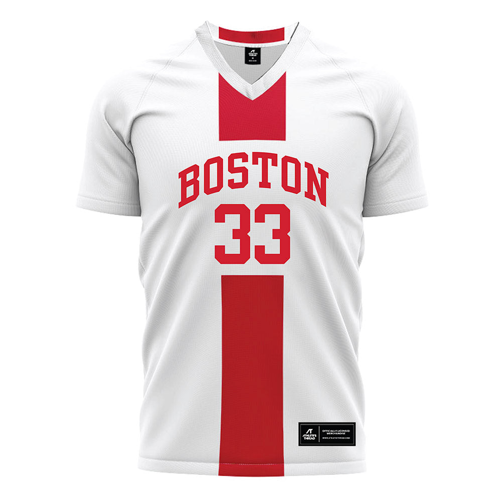 BU - NCAA Men's Soccer : Jack Grossman - White Soccer Jersey-0