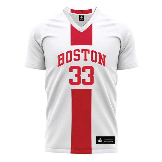 BU - NCAA Men's Soccer : Jack Grossman - White Soccer Jersey-0