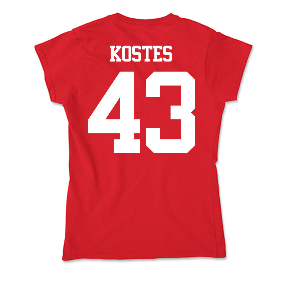 BU - NCAA Men's Lacrosse : Daine Kostes - Soft Style Women’s T-Shirt-1