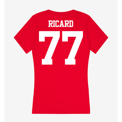 BU - NCAA Softball : Kasey Ricard - Women's V-Neck T-Shirt-1