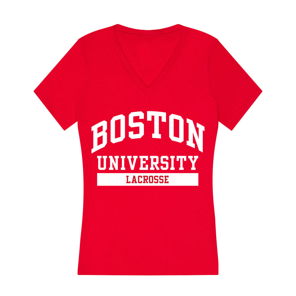 BU - NCAA Men's Lacrosse : Sam Burns - Women's V-Neck T-Shirt-0