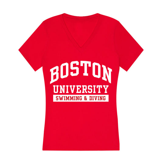 BU - NCAA Women's Swimming & Diving : Molly Barber - Women's V-Neck T-Shirt-0