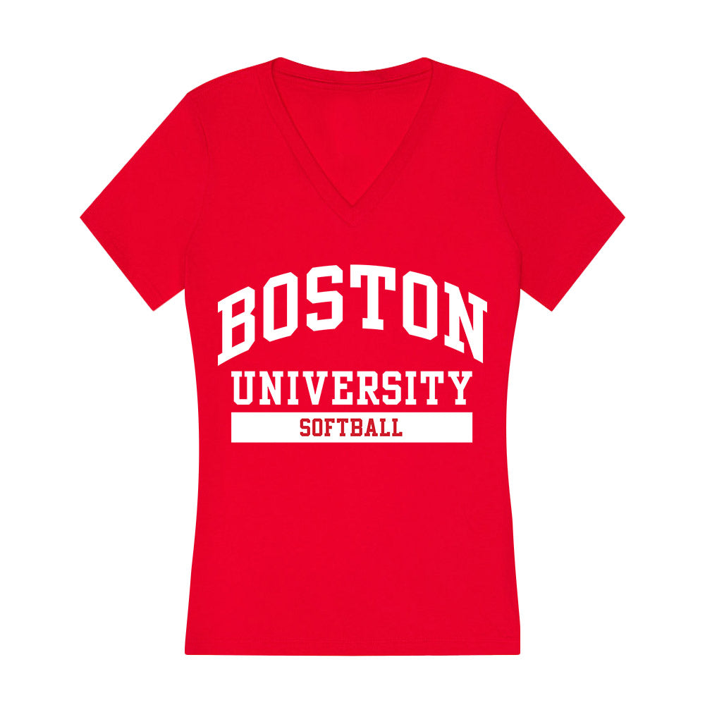 BU - NCAA Softball : Kasey Ricard - Women's V-Neck T-Shirt-0