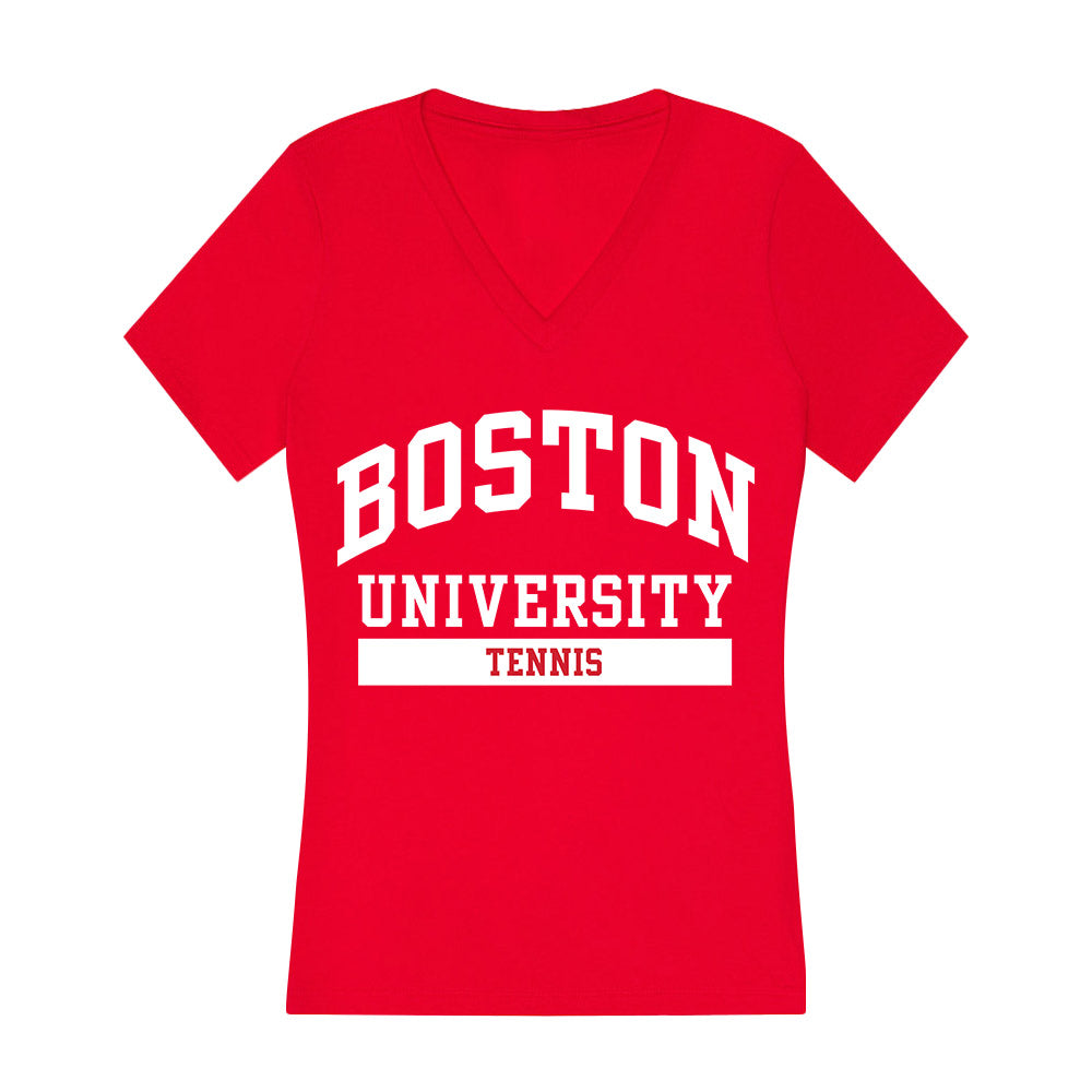 BU - NCAA Men's Tennis : Adrian Quiros - Women's V-Neck T-Shirt-0