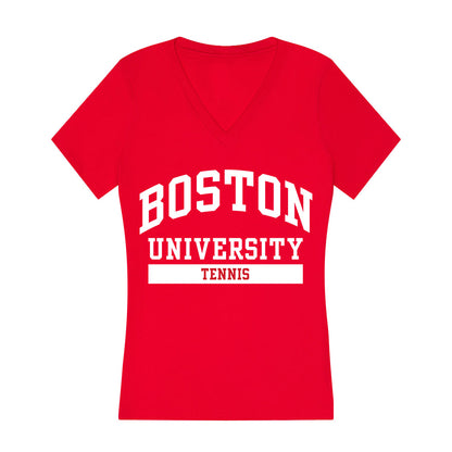 BU - NCAA Men's Tennis : Adrian Quiros - Women's V-Neck T-Shirt-0