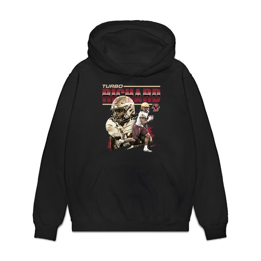 Boston College - NCAA Football : Turbo Richard - Collage Premium Hooded Sweatshirt-0