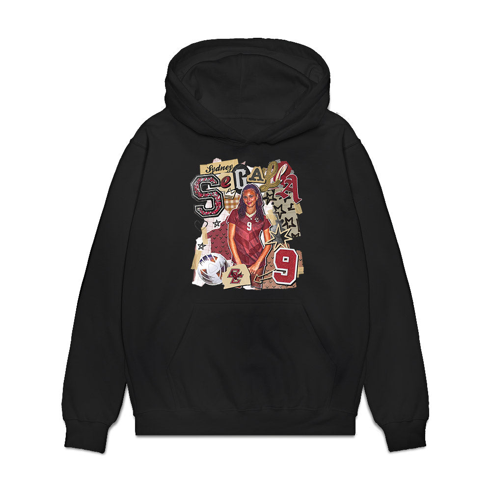 Boston College - NCAA Women's Soccer : Sydney Segalla - Collage Premium Hooded Sweatshirt-0