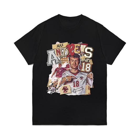 Boston College - NCAA Men's Soccer : Max Andrews - Collage Comfort Colors T-Shirt-0