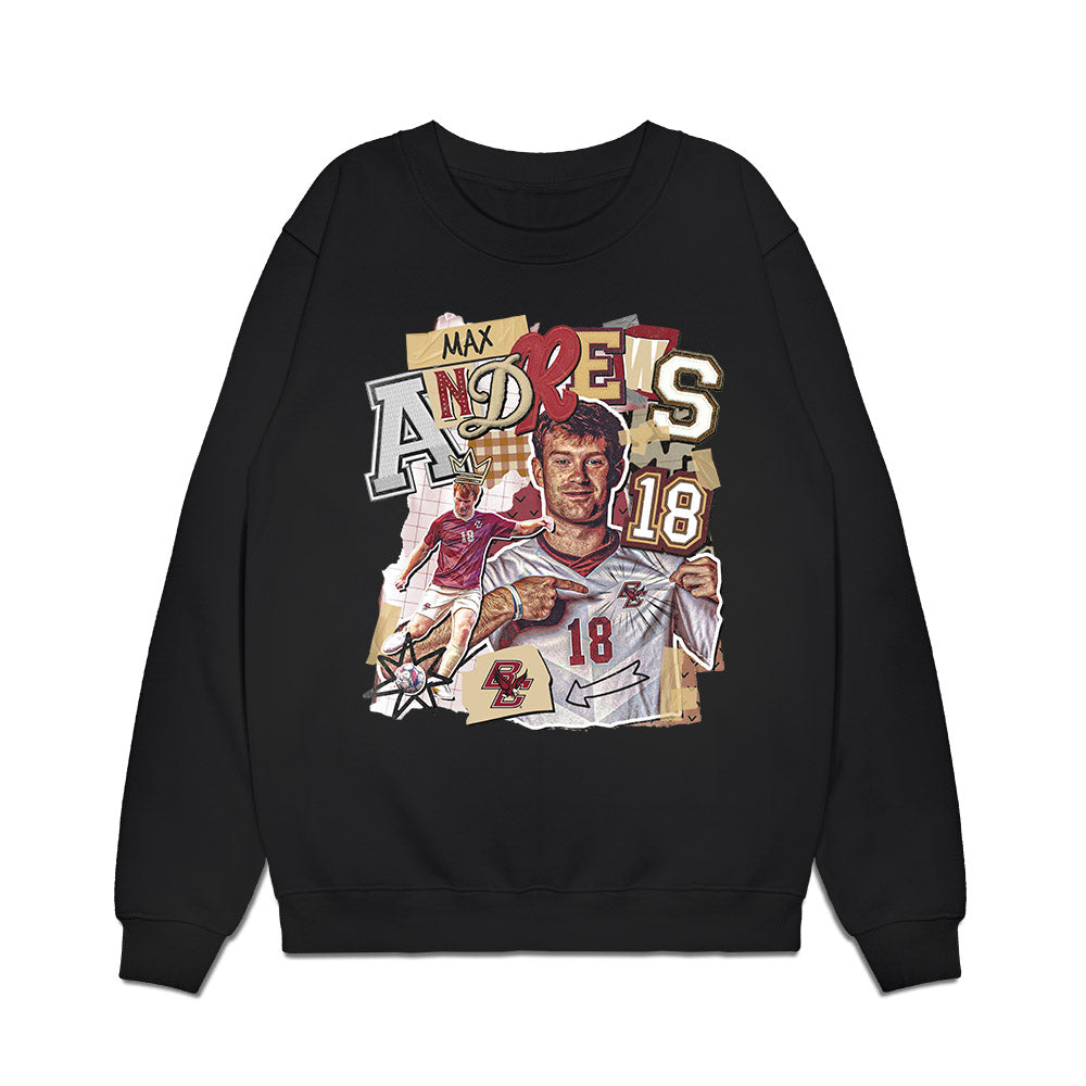 Boston College - NCAA Men's Soccer : Max Andrews - Collage Premium Crewneck Sweatshirt-0