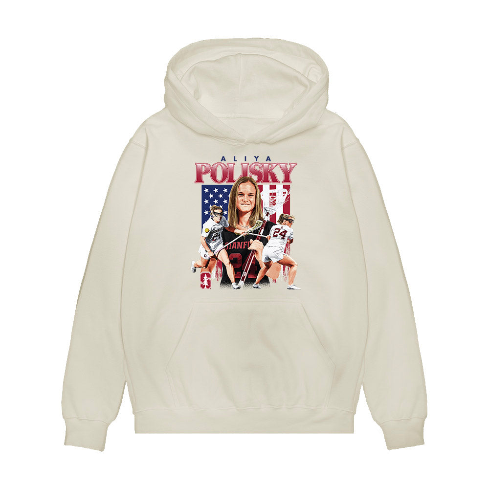 Stanford - NCAA Women's Lacrosse : Aliya Polisky - Premium Hooded Sweatshirt-0