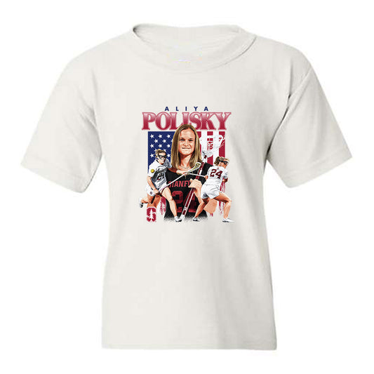 Stanford - NCAA Women's Lacrosse : Aliya Polisky - Youth T-Shirt-0