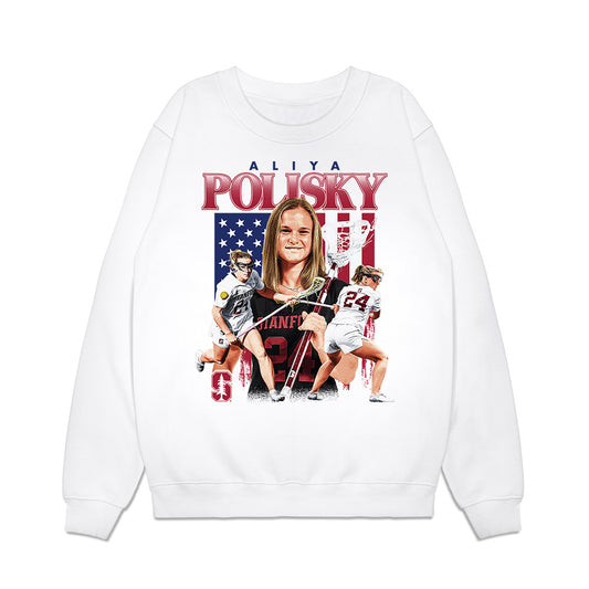 Stanford - NCAA Women's Lacrosse : Aliya Polisky - Premium Crewneck Sweatshirt-0