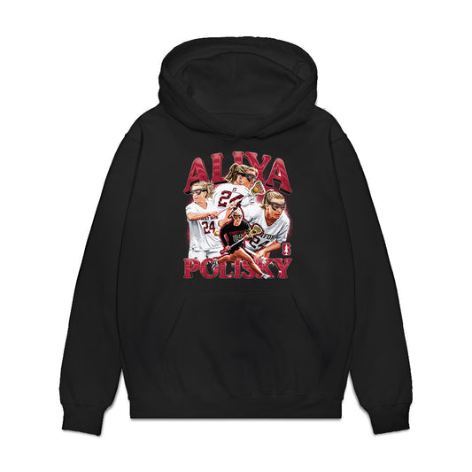 Stanford - NCAA Women's Lacrosse : Aliya Polisky - Collage Premium Hooded Sweatshirt-0