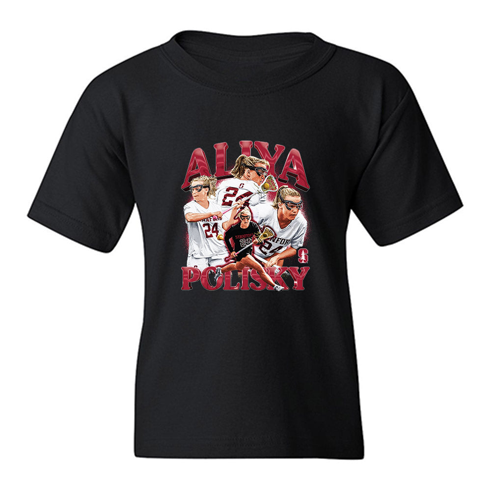 Stanford - NCAA Women's Lacrosse : Aliya Polisky - Collage Youth T-Shirt-0
