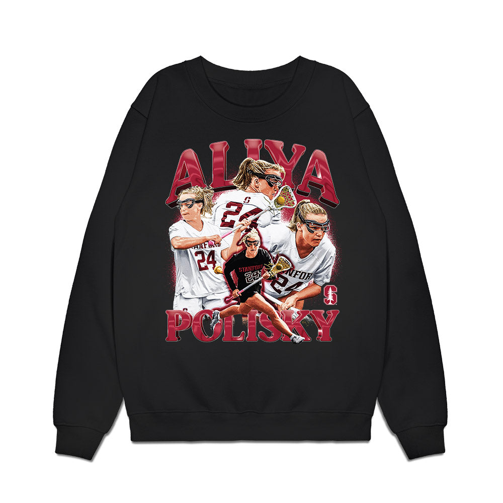 Stanford - NCAA Women's Lacrosse : Aliya Polisky - Collage Premium Crewneck Sweatshirt-0