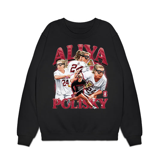 Stanford - NCAA Women's Lacrosse : Aliya Polisky - Collage Premium Crewneck Sweatshirt-0
