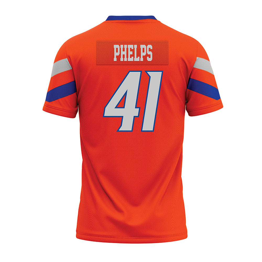 Boise State - NCAA Football : Boen Phelps - Orange Premium Football Jersey-1