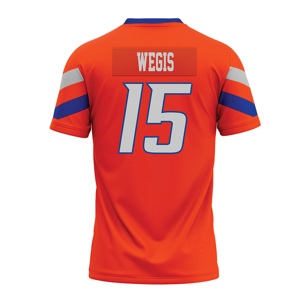 Boise State - NCAA Football : Tyler Wegis - Orange Premium Football Jersey-1